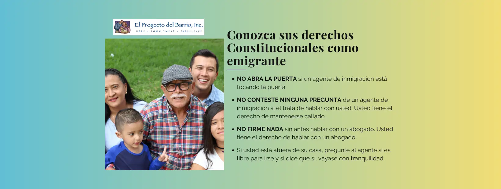 Know Your Rights Banner Spanish